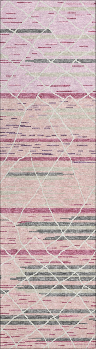 Piper Looms Chantille Stripes ACN1025 Pink Machine Washable Area Rug Runner Main Image