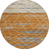 Piper Looms Chantille Stripes ACN1025 Terracotta Machine Washable Area Rug Round Main Image