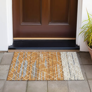 Piper Looms Chantille Stripes ACN1025 Terracotta Machine Washable Area Rug Scatter Outdoor Lifestyle Image Feature