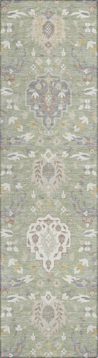 Piper Looms Chantille Damask ACN1026 Aloe Machine Washable Area Rug Runner Main Image