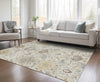 Piper Looms Chantille Damask ACN1026 Beige Machine Washable Area Rug Lifestyle Image Feature