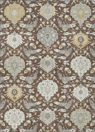Piper Looms Chantille Damask ACN1026 Brown Machine Washable Area Rug main image