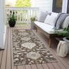 Piper Looms Chantille Damask ACN1026 Brown Machine Washable Area Rug Runner Outdoor Lifestyle Image Feature