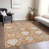 Piper Looms Chantille Damask ACN1026 Copper Machine Washable Area Rug Lifestyle Image Feature