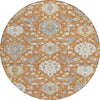 Piper Looms Chantille Damask ACN1026 Copper Machine Washable Area Rug Round Main Image