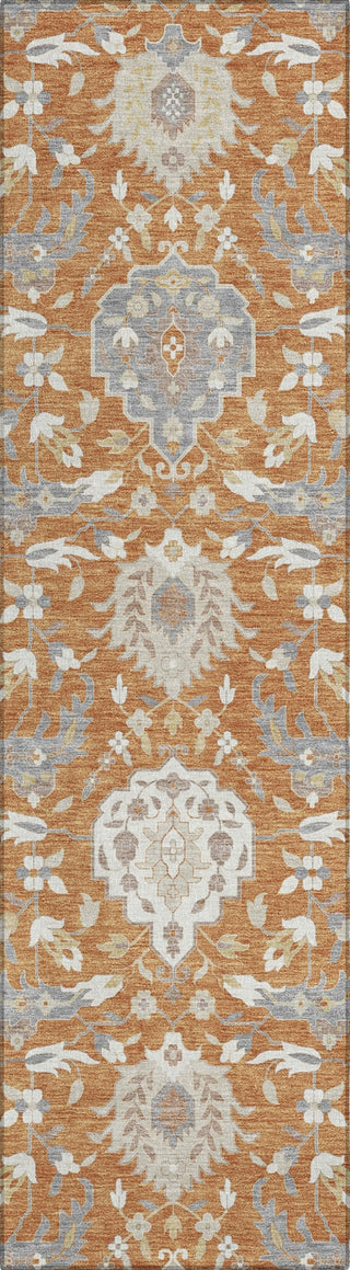 Piper Looms Chantille Damask ACN1026 Copper Machine Washable Area Rug Runner Main Image