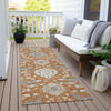 Piper Looms Chantille Damask ACN1026 Copper Machine Washable Area Rug Runner Outdoor Lifestyle Image Feature