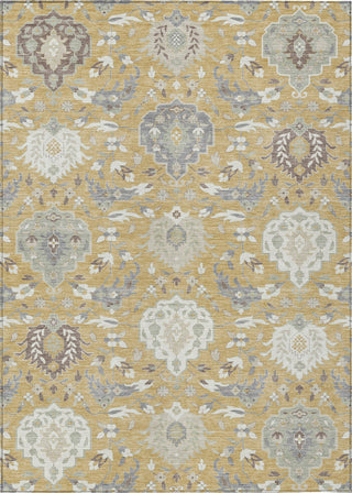 Piper Looms Chantille Damask ACN1026 Gold Machine Washable Area Rug main image