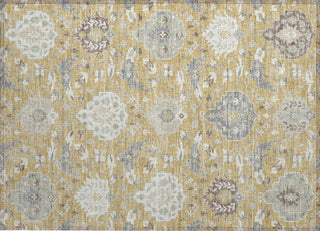 Piper Looms Chantille Damask ACN1026 Gold Machine Washable Area Rug Scatter Main Image