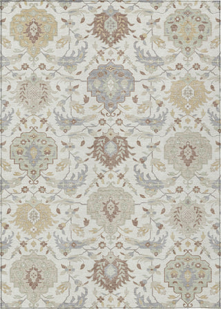 Piper Looms Chantille Damask ACN1026 Ivory Machine Washable Area Rug main image