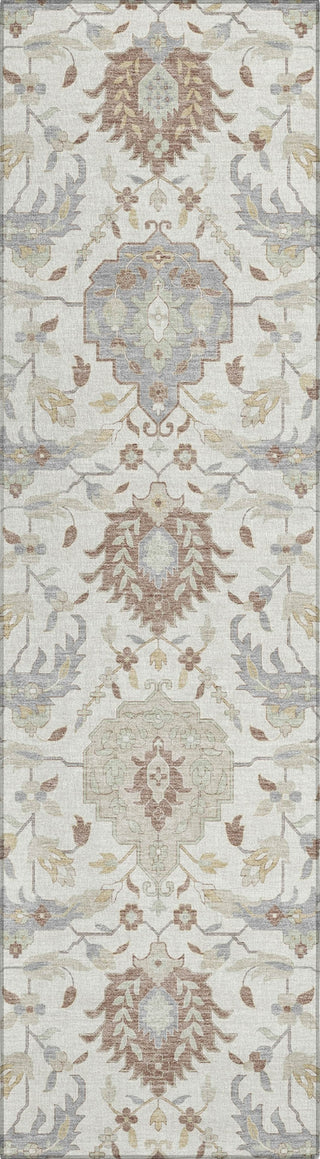 Piper Looms Chantille Damask ACN1026 Ivory Machine Washable Area Rug Runner Main Image
