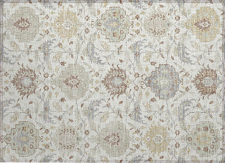 Piper Looms Chantille Damask ACN1026 Ivory Machine Washable Area Rug Scatter Main Image