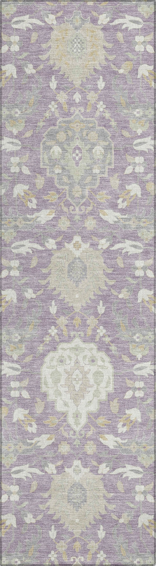 Piper Looms Chantille Damask ACN1026 Lavender Machine Washable Area Rug Runner Main Image