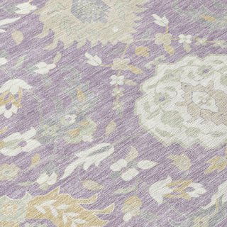 Piper Looms Chantille Damask ACN1026 Lavender Machine Washable Area Rug Swatch Image
