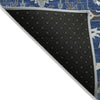 Piper Looms Chantille Damask ACN1026 Navy Machine Washable Area Rug Backing Image