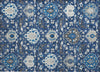 Piper Looms Chantille Damask ACN1026 Navy Machine Washable Area Rug Scatter Main Image