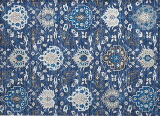 Piper Looms Chantille Damask ACN1026 Navy Machine Washable Area Rug Scatter Main Image