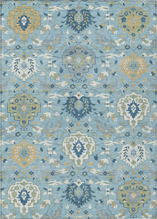 Piper Looms Chantille Damask ACN1026 Sky Machine Washable Area Rug main image