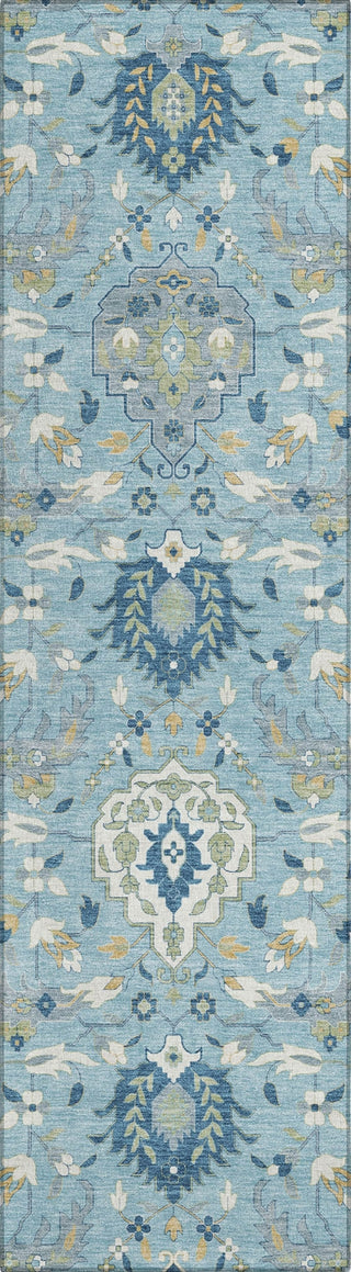 Piper Looms Chantille Damask ACN1026 Sky Machine Washable Area Rug Runner Main Image