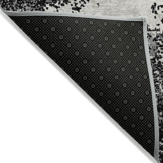 Piper Looms Chantille Modern ACN1027 Black Machine Washable Area Rug Backing Image