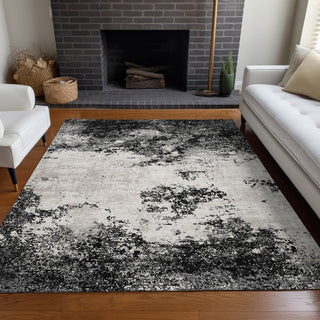 Piper Looms Chantille Modern ACN1027 Black Machine Washable Area Rug Lifestyle Image Feature