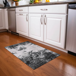 Piper Looms Chantille Modern ACN1027 Black Machine Washable Area Rug Scatter Lifestyle Image Feature