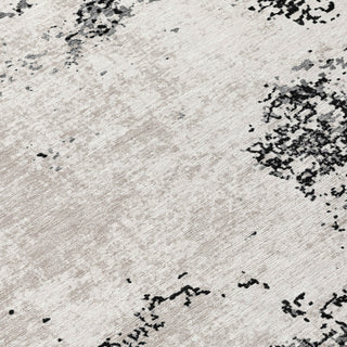 Piper Looms Chantille Modern ACN1027 Black Machine Washable Area Rug Swatch Image