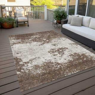 Piper Looms Chantille Modern ACN1027 Brown Machine Washable Area Rug Outdoor Lifestyle Image Feature