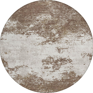 Piper Looms Chantille Modern ACN1027 Brown Machine Washable Area Rug Round Main Image