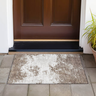 Piper Looms Chantille Modern ACN1027 Brown Machine Washable Area Rug Scatter Outdoor Lifestyle Image Feature