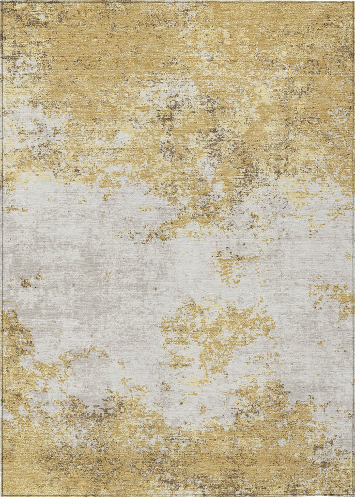 Piper Looms Chantille Modern ACN1027 Gold Machine Washable Area Rug main image