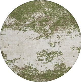 Piper Looms Chantille Modern ACN1027 Olive Machine Washable Area Rug Round Main Image