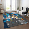 Piper Looms Chantille Abstract ACN1028 Charcoal Machine Washable Area Rug Lifestyle Image Feature