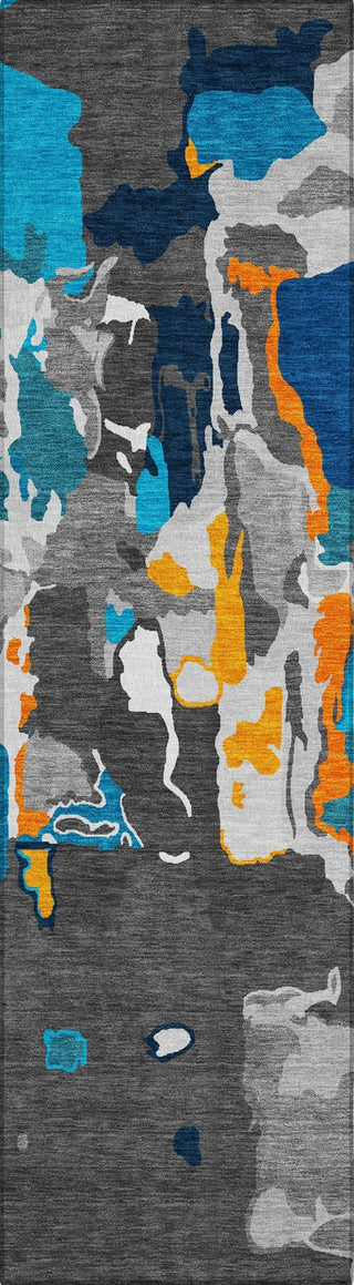 Piper Looms Chantille Abstract ACN1028 Charcoal Machine Washable Area Rug Runner Main Image