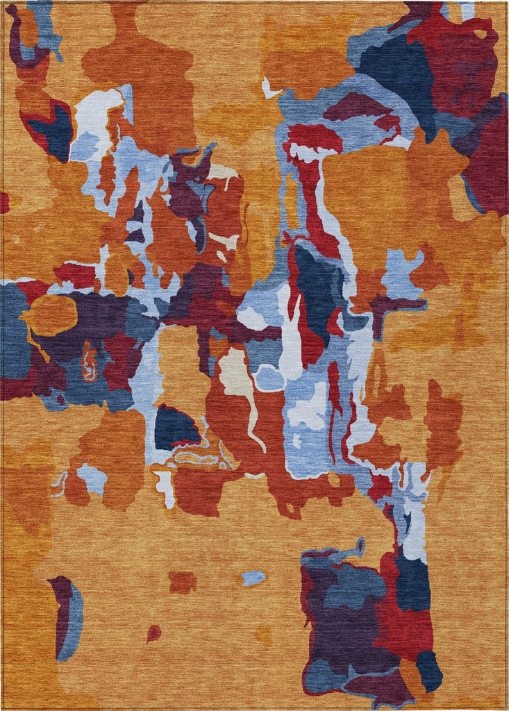 Piper Looms Chantille Abstract ACN1028 Copper Machine Washable Area Rug main image