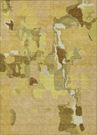 Piper Looms Chantille Abstract ACN1028 Gold Machine Washable Area Rug main image