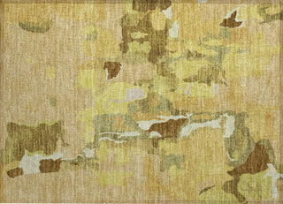 Piper Looms Chantille Abstract ACN1028 Gold Machine Washable Area Rug Scatter Main Image