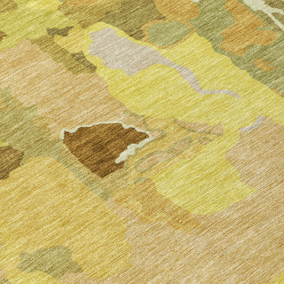 Piper Looms Chantille Abstract ACN1028 Gold Machine Washable Area Rug Swatch Image