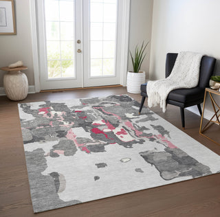 Piper Looms Chantille Abstract ACN1028 Gray Machine Washable Area Rug Lifestyle Image Feature