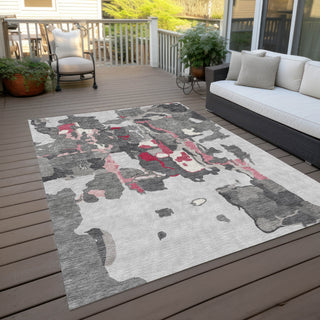 Piper Looms Chantille Abstract ACN1028 Gray Machine Washable Area Rug Outdoor Lifestyle Image Feature