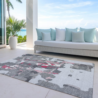 Piper Looms Chantille Abstract ACN1028 Gray Machine Washable Area Rug Outdoor Lifestyle Image Feature