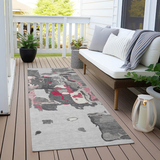 Piper Looms Chantille Abstract ACN1028 Gray Machine Washable Area Rug Runner Outdoor Lifestyle Image Feature