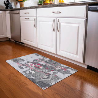 Piper Looms Chantille Abstract ACN1028 Gray Machine Washable Area Rug Scatter Lifestyle Image Feature