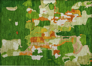Piper Looms Chantille Abstract ACN1028 Green Machine Washable Area Rug Scatter Main Image