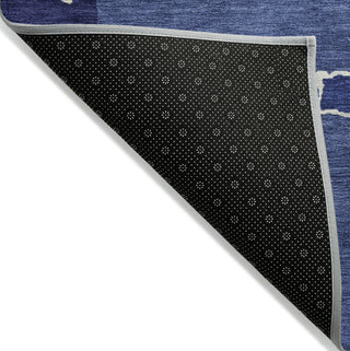 Piper Looms Chantille Abstract ACN1028 Navy Machine Washable Area Rug Backing Image