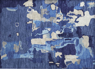 Piper Looms Chantille Abstract ACN1028 Navy Machine Washable Area Rug Scatter Main Image