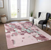 Piper Looms Chantille Abstract ACN1028 Pink Machine Washable Area Rug Lifestyle Image Feature