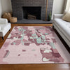 Piper Looms Chantille Abstract ACN1028 Pink Machine Washable Area Rug Lifestyle Image Feature