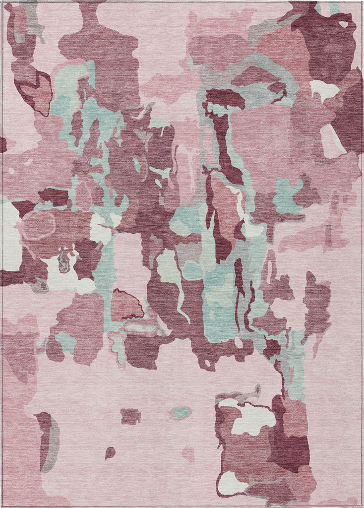 Piper Looms Chantille Abstract ACN1028 Pink Machine Washable Area Rug main image