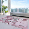 Piper Looms Chantille Abstract ACN1028 Pink Machine Washable Area Rug Outdoor Lifestyle Image Feature